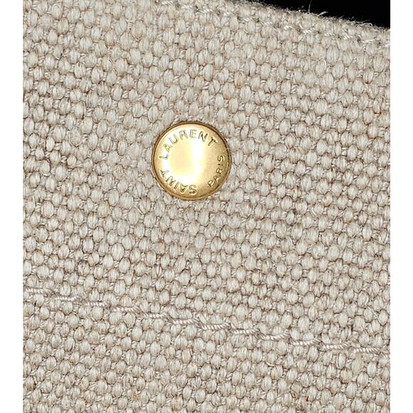 Saint Laurent Rive Gauche tote bag in natural linen - Picture 15 of 15